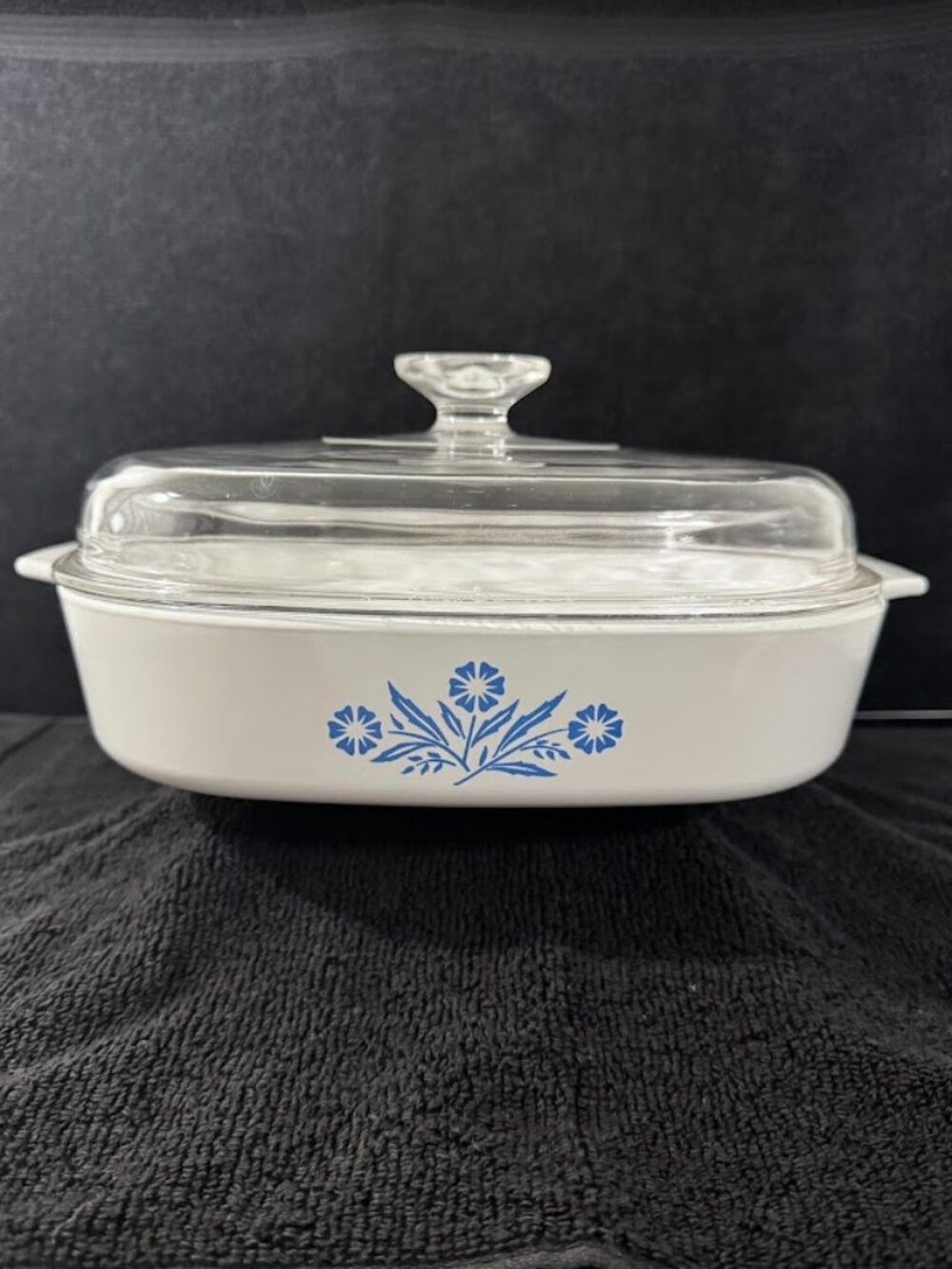 Vintage CorningWare Blue Cornflower A-10-B 2.5 Qt Casserole w/ A-12-C Lid